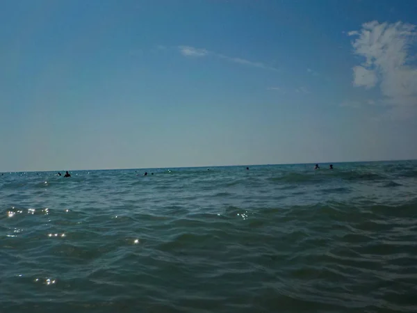 Horizonte Cielo Agua Mar Sobre Belleza Escénica Naturaleza Frente Mar —  Fotos de Stock