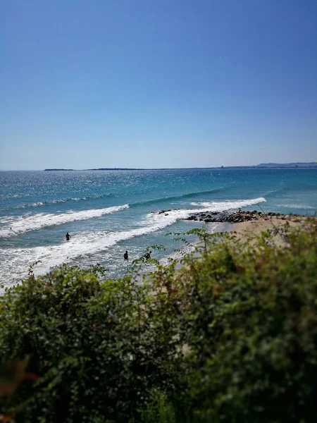 Mer Eau Ciel Terre Plage Claire Beauté Dans Nature Paysages — Photo