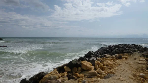 Havshorisonten Sky Över Vatten Skönhet Naturen Scenics Beach Rock Mark — Stockfoto