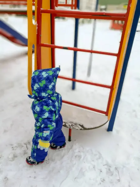 Neve Freddo Temperatura Inverno Persone Abbigliamento Giorno Concentrarsi Primo Piano — Foto Stock