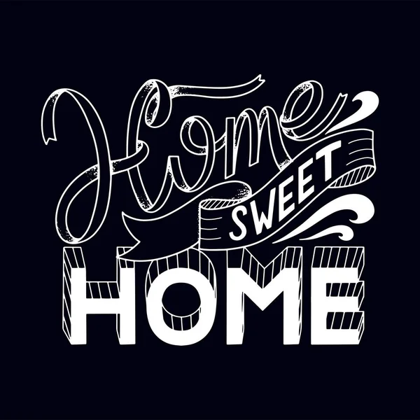 Home Sweet Home Lettering Vector Elements Invitations Posters Greeting Cards — Stock Vector