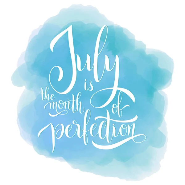 Hello July písmo — Stockový vektor