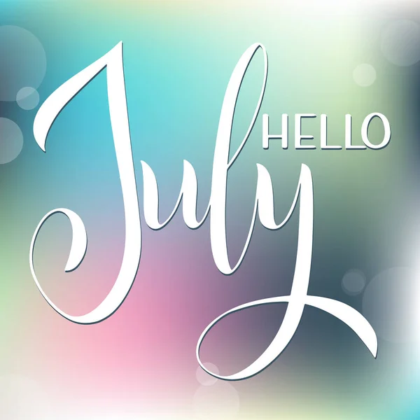 Merhaba Temmuz harfleri. — Stok Vektör