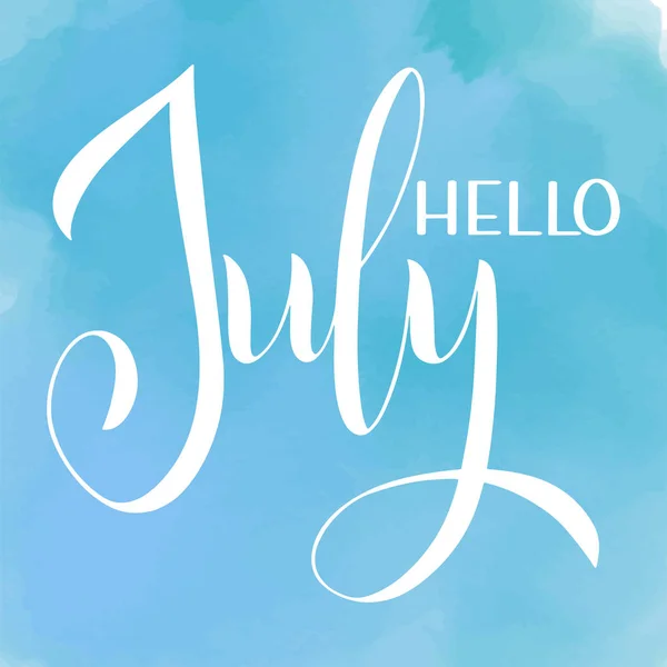 Hello July písmo — Stockový vektor