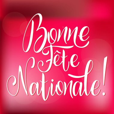 Bastille günü elle çizilmiş yazı.