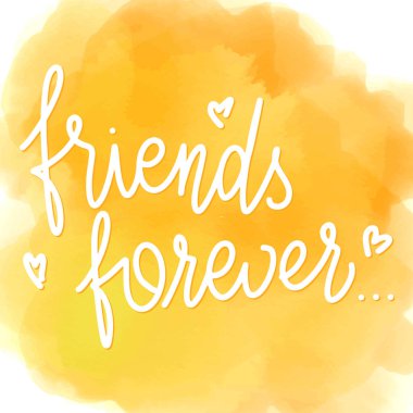 Dostluk gün elle çizilmiş yazı