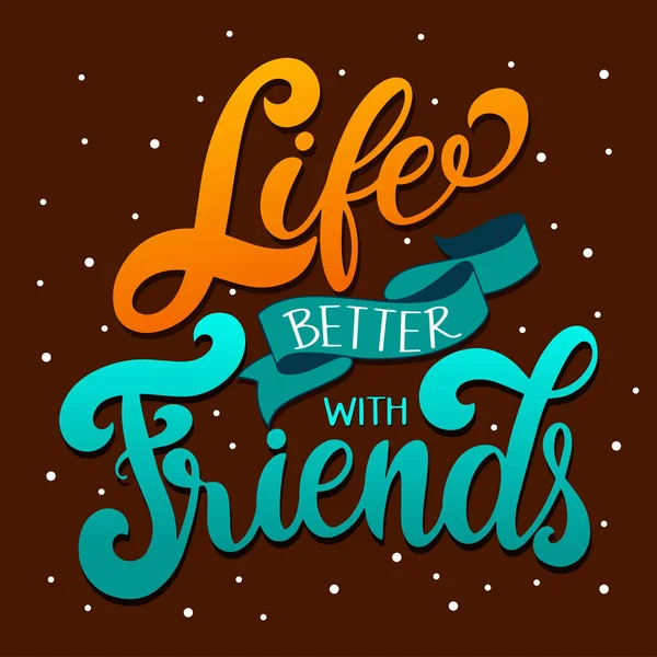 Dostluk gün elle çizilmiş yazı