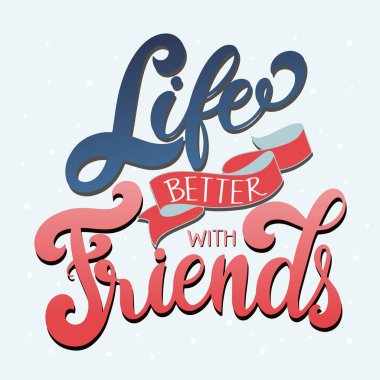 Dostluk gün elle çizilmiş yazı