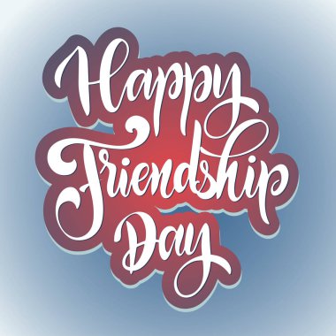 Dostluk gün elle çizilmiş yazı