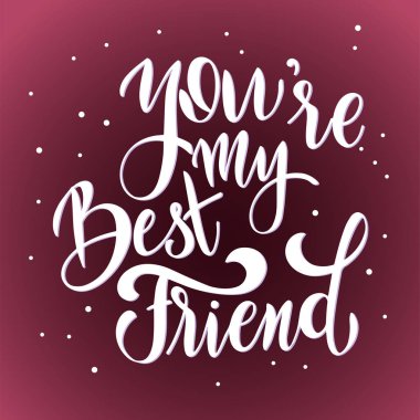 Dostluk gün elle çizilmiş yazı