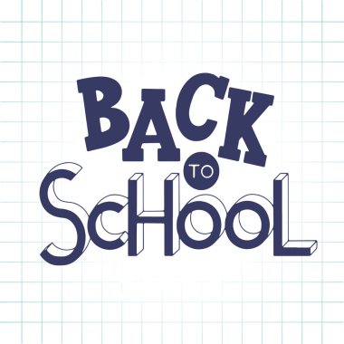 Elle çizilmiş yazı okula dönüş