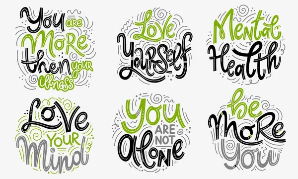 Ruh sağlığı günü için Inspirational quotes. 