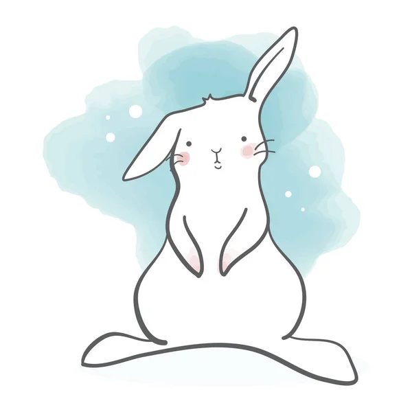 Niedliches Kaninchen im Cartoon-Stil. — Stockvektor