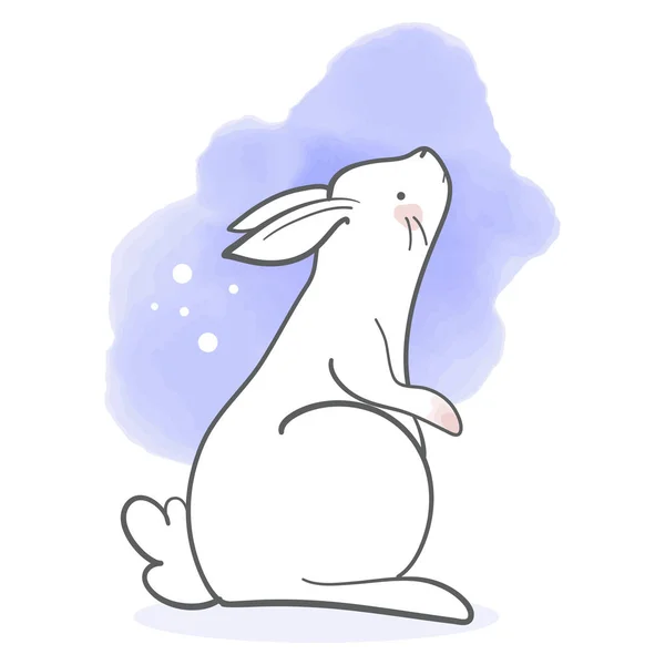 Niedliches Kaninchen im Cartoon-Stil. — Stockvektor