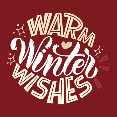 Kış ve Yeni Yıl kartı tasarım elementleri