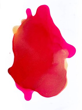 Altın rengi Pembe Suluboya. Alkol Mürekkebi dokusu.