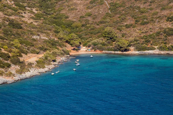 Small Bay Boats Samos Island — Stock Photo, Image