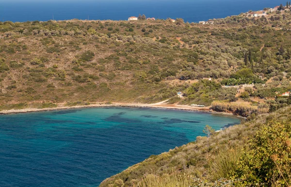Piaszczystej Plaży Wyspie Samos — Zdjęcie stockowe