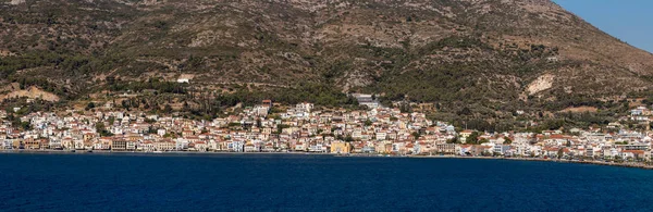 Panorama Van Vathy Hoofdstad Van Samos — Stockfoto