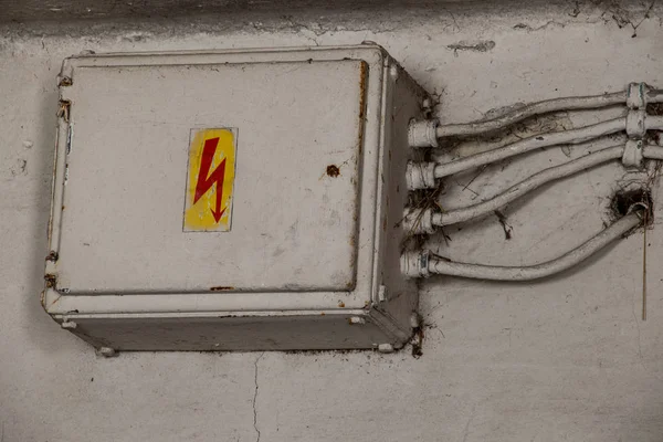Caixa Elétrica Parede — Fotografia de Stock