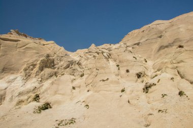 Sarakiniko sahilde güzel beyaz kayalar, Milos