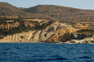 güzel bir plaj milos island, Yunanistan
