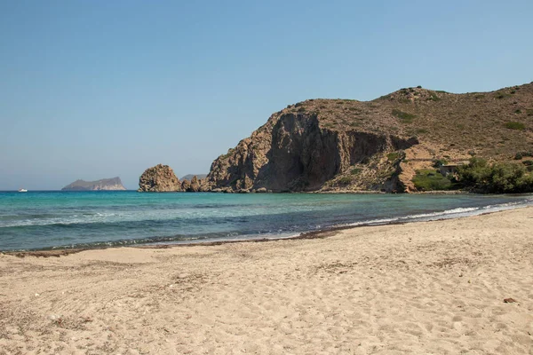 Beach Rocky Landscape Milos Island — Stock Photo, Image