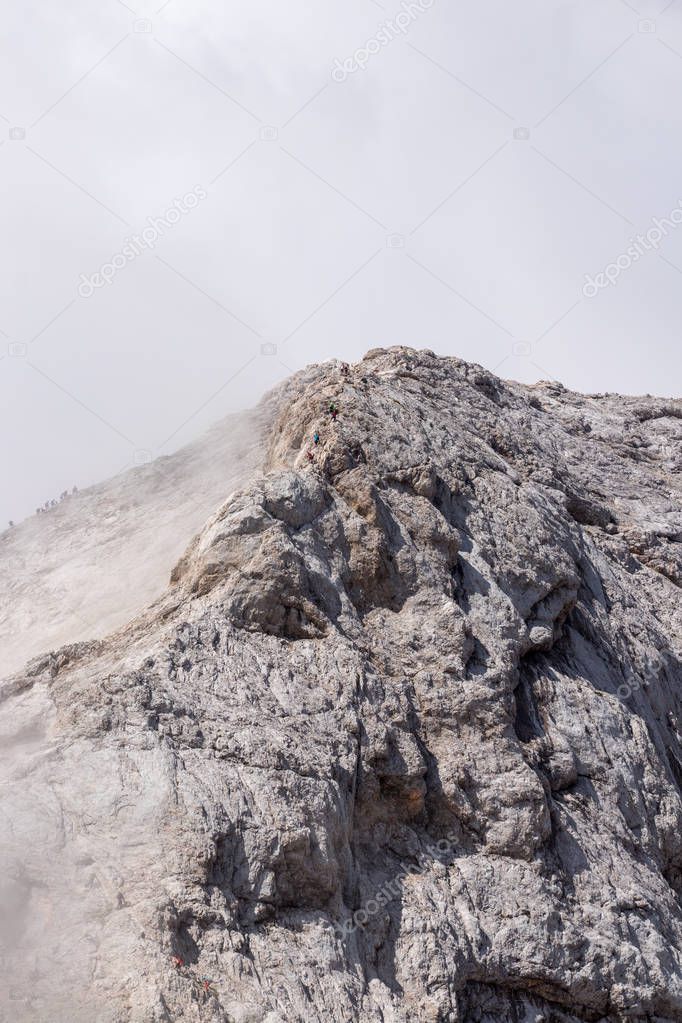 People climbing to mount Triglav