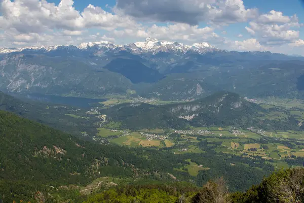 Vallée Bohinj Par Temps Nuageux — Photo