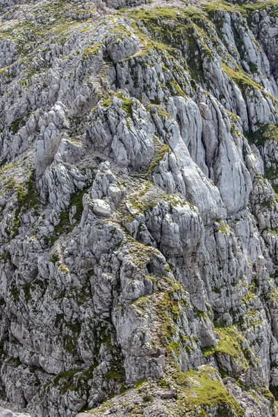 Kőlépcső Kőbe Vésve Hegyek — Stock Fotó