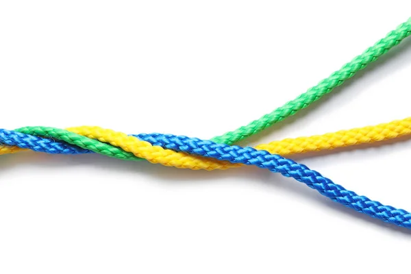 Colorful Ropes Tied Together Isolated White Unity Concept Stock Photo by  ©NewAfrica 330051640