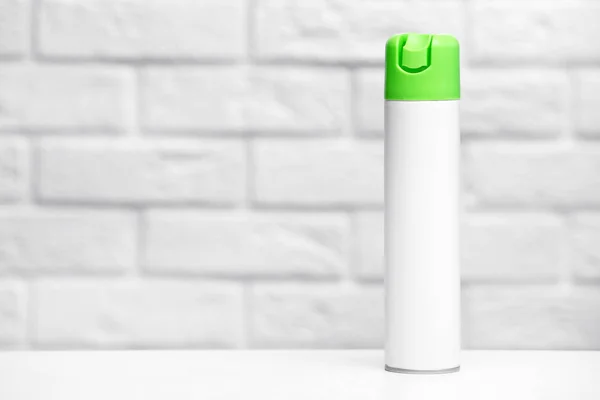 Spray Air Freshener Table Light Background — Stock Photo, Image