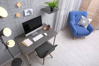 Modern ev ofis iç, Cctv kamera görünümü