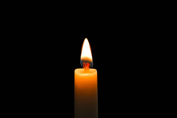 Κερί Κεριών Καύση Μαύρο Φόντο — Φωτογραφία Αρχείου