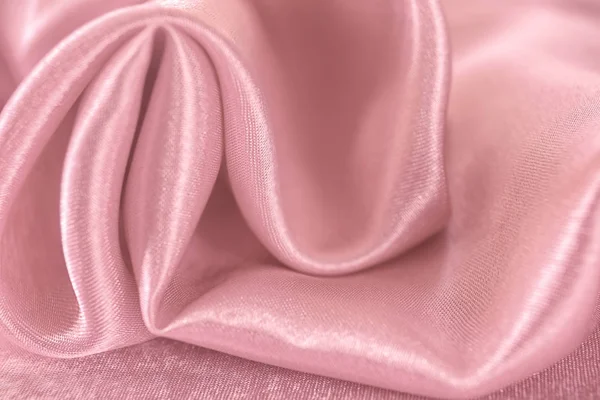 Textuur Van Mooi Roze Zijde Als Achtergrond — Stockfoto