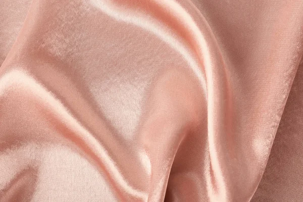 Текстура Рожевого Золота Шовку Фон Крупним Планом — стокове фото