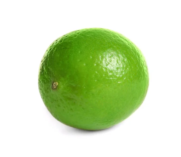Fresh Ripe Green Lime White Background — Stock Photo, Image