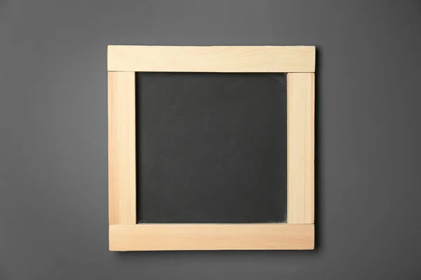 Small Clean Chalkboard Hanging Grey Wall — Stock Photo, Image