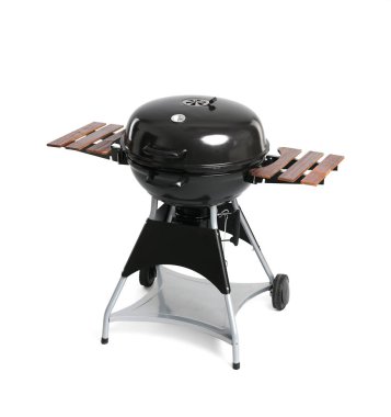 Yeni modern Barbekü ızgara beyaz arka plan üzerinde
