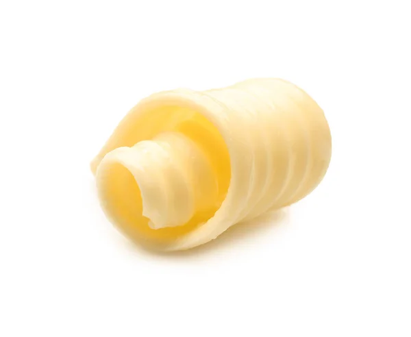 Cachos Manteiga Fresca Fundo Branco — Fotografia de Stock
