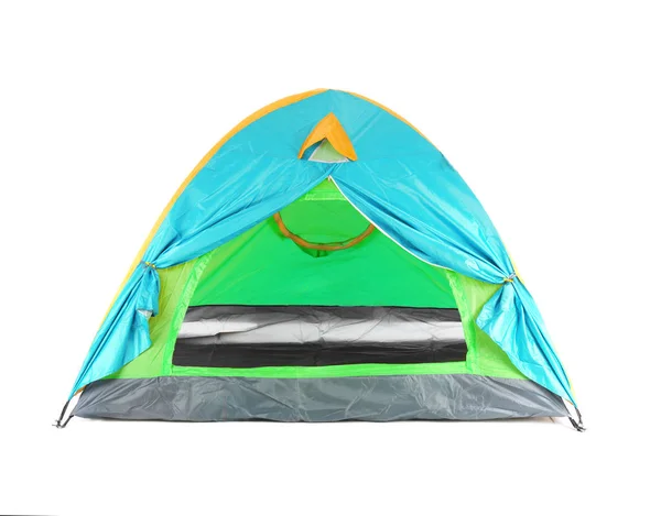 白地にカラフルなキャンプ テント — ストック写真