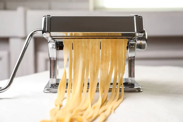 Pasta Maker Wheat Dough Table — Stock Photo, Image
