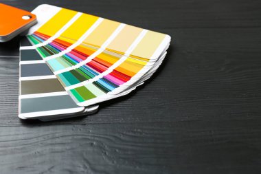 Siyah arkaplanda renk paleti örnekleri