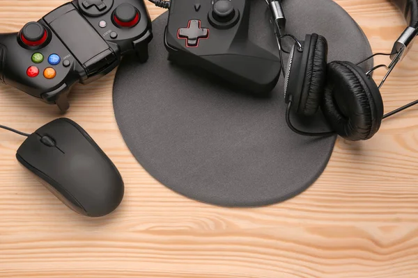 Composition Computer Mouse Gaming Gear Table — Stock Photo, Image