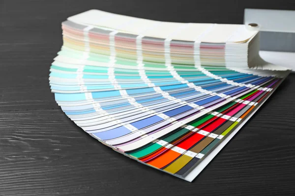 Color Palette Samples Black Background — Stock Photo, Image