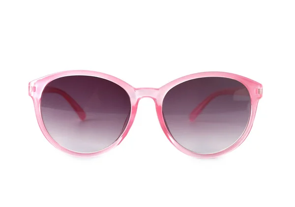 Piękne Okulary Przeciwsłoneczne Białym Tle Obiekt Plażowy — Zdjęcie stockowe