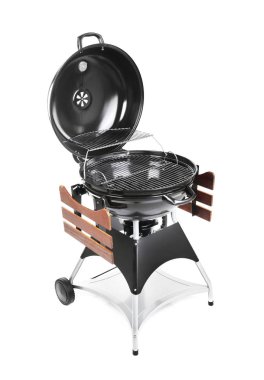 Yeni modern Barbekü ızgara beyaz arka plan üzerinde