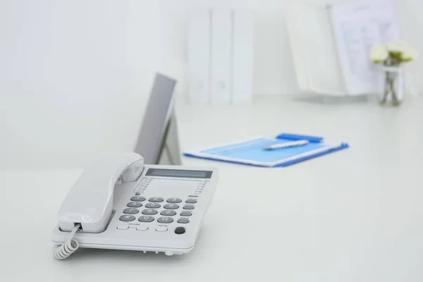 Telefono Fisso Alla Reception Ospedale — Foto Stock