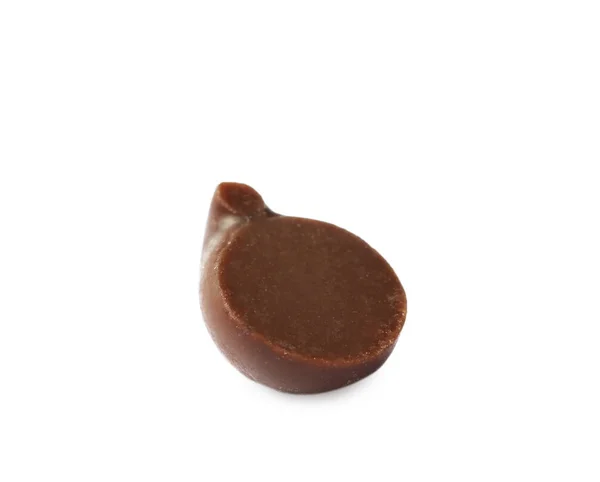 Вкусная Шоколадная Крошка Белом Фоне — стоковое фото