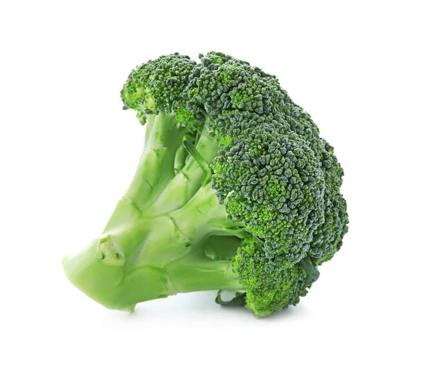 Friss Zöld Brokkoli Fehér Háttér Bioélelmiszerek — Stock Fotó